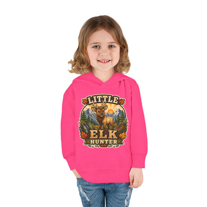 Toddler Hoodie – "Little Elk Hunter" Cute Woodland Animal Pullover for Kids