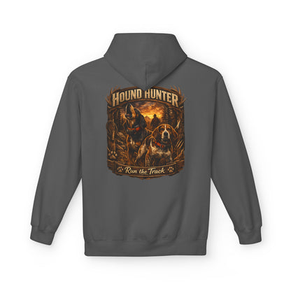 Hound Hunter Hoodie – Rustic Hunting Dog Graphic Sweatshirt
