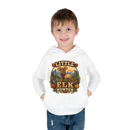 Toddler Hoodie – "Little Elk Hunter" Cute Woodland Animal Pullover for Kids