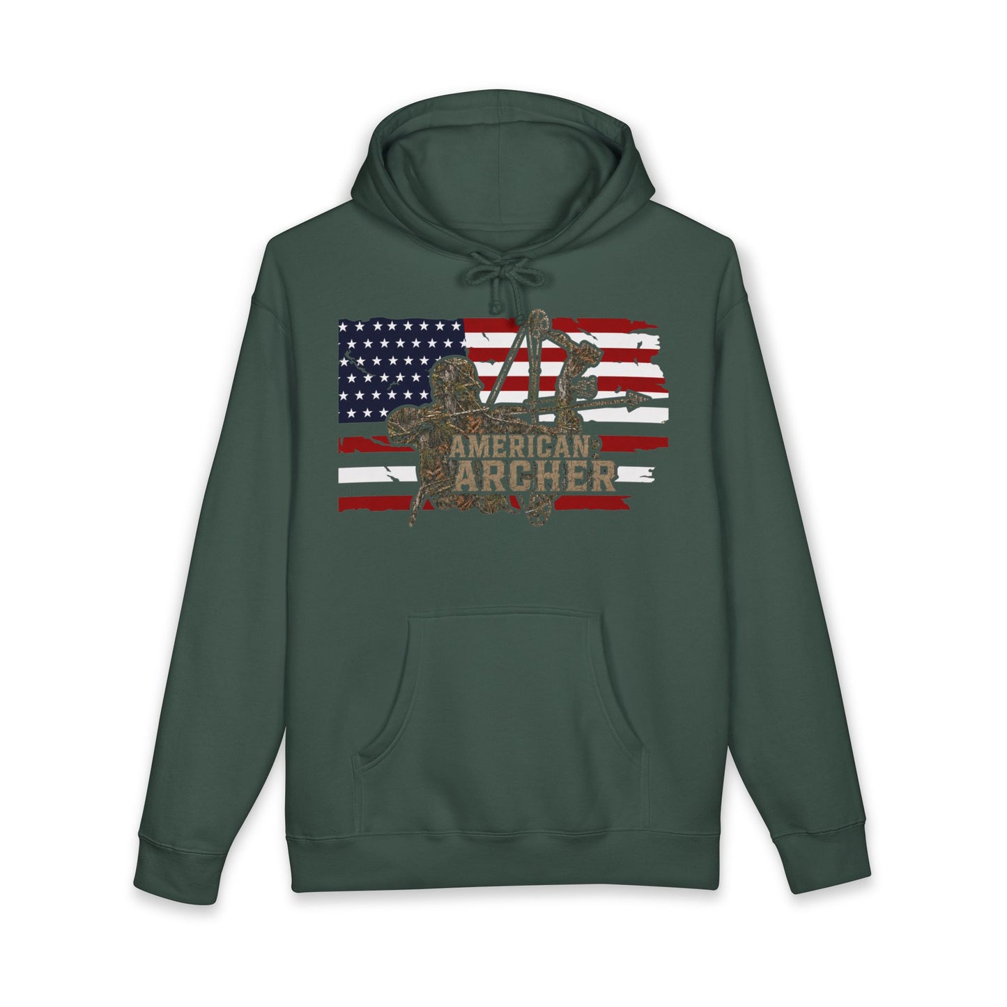American Archer Hoodie — Patriotic Bow Hunting Sweatshirt
