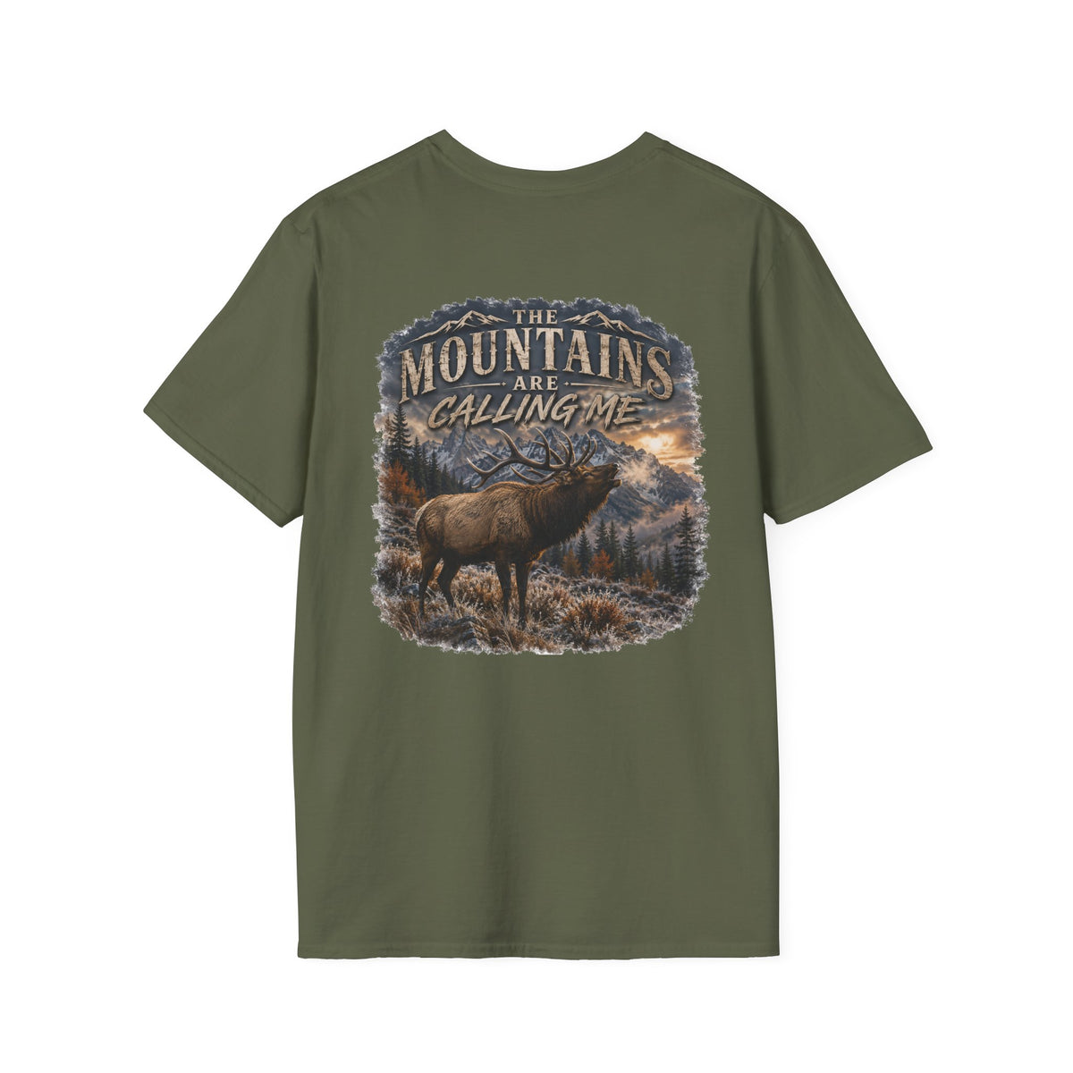 mountains are calling me T‑Shirt — Rustic Outdoor Hunting Tee
