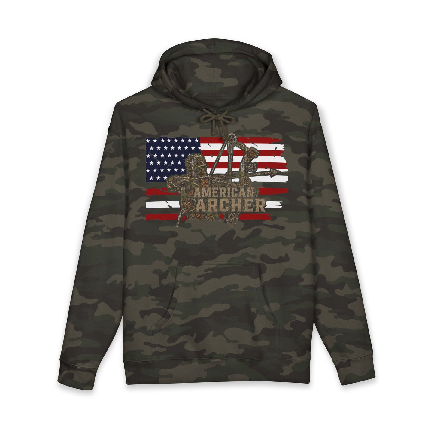 American Archer Hoodie — Patriotic Bow Hunting Sweatshirt