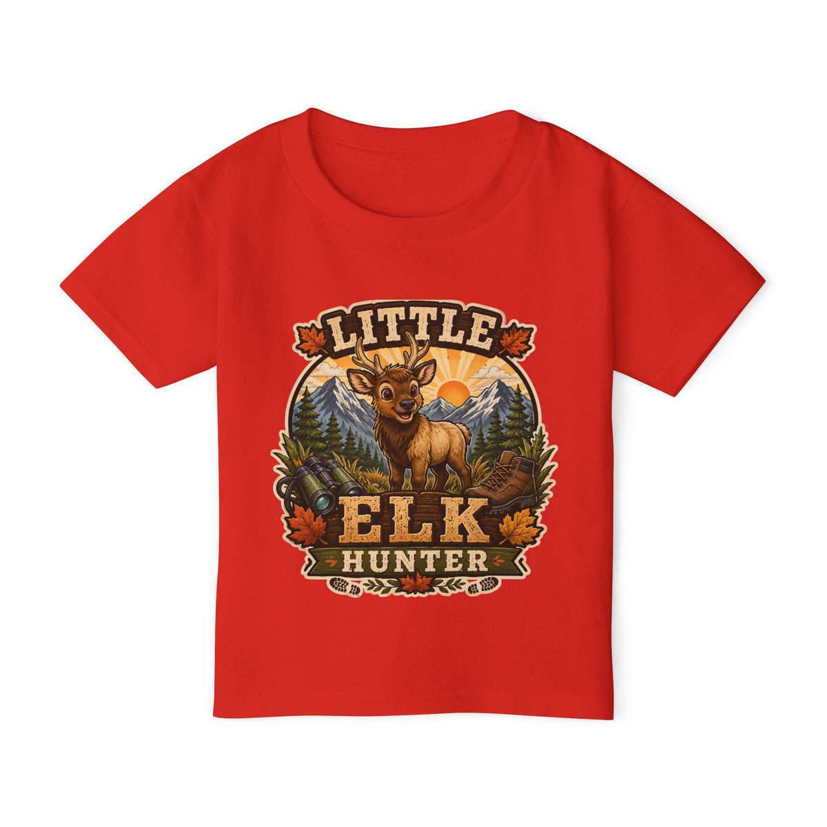 Little Elk Hunter Toddler T-Shirt — Cute Forest Animal Baby Tee