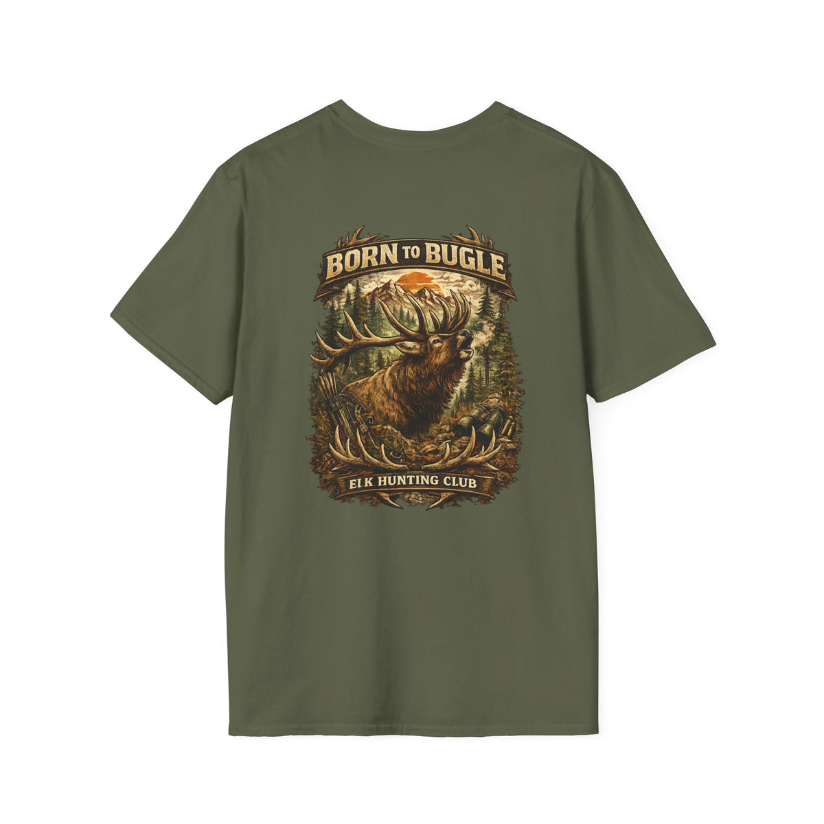 Born to bugle T-Shirt — Outdoor Hunting Graphic Tee