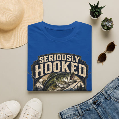 Seriously Hooked Fishing T-Shirt — Bass Angler Graphic Tee