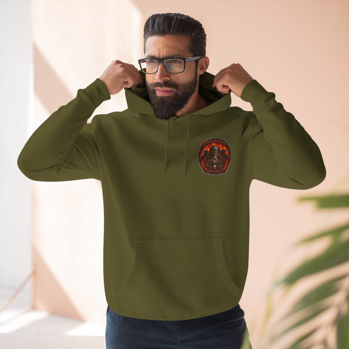 Train for Valhalla We Conquer Hoodie | Viking Warrior Strength Graphic
