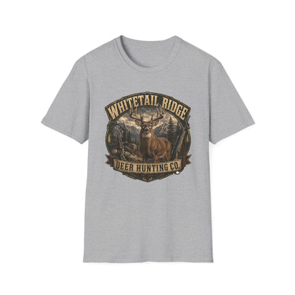 Whitetail Ridge Deer Hunting T-Shirt — Vintage Outdoor Hunting Tee