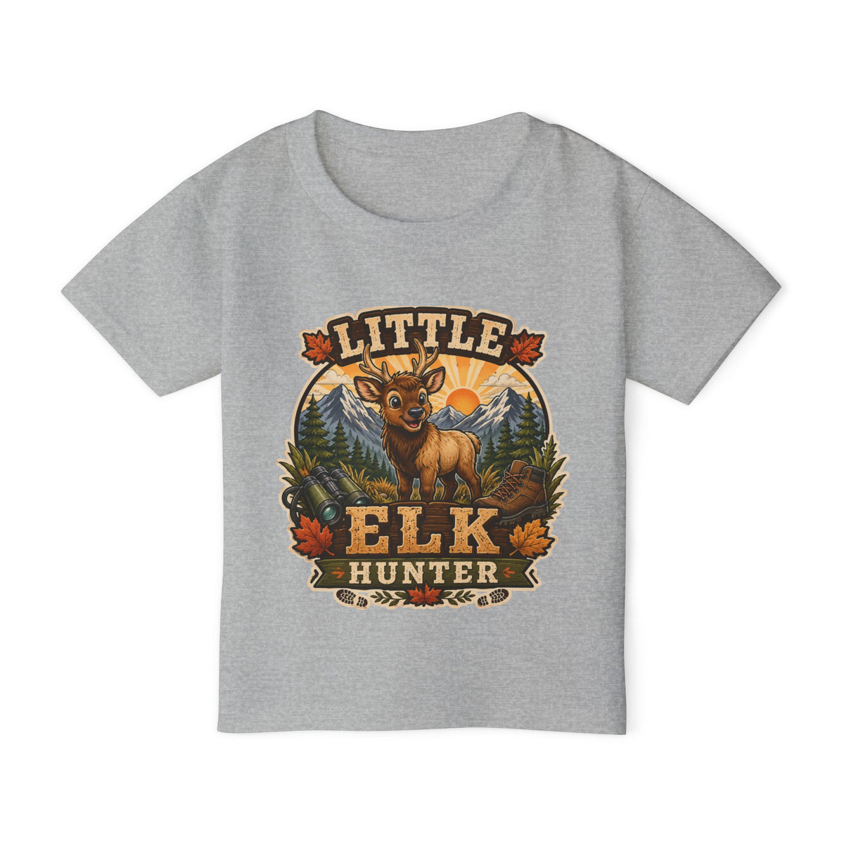 Little Elk Hunter Toddler T-Shirt — Cute Forest Animal Baby Tee