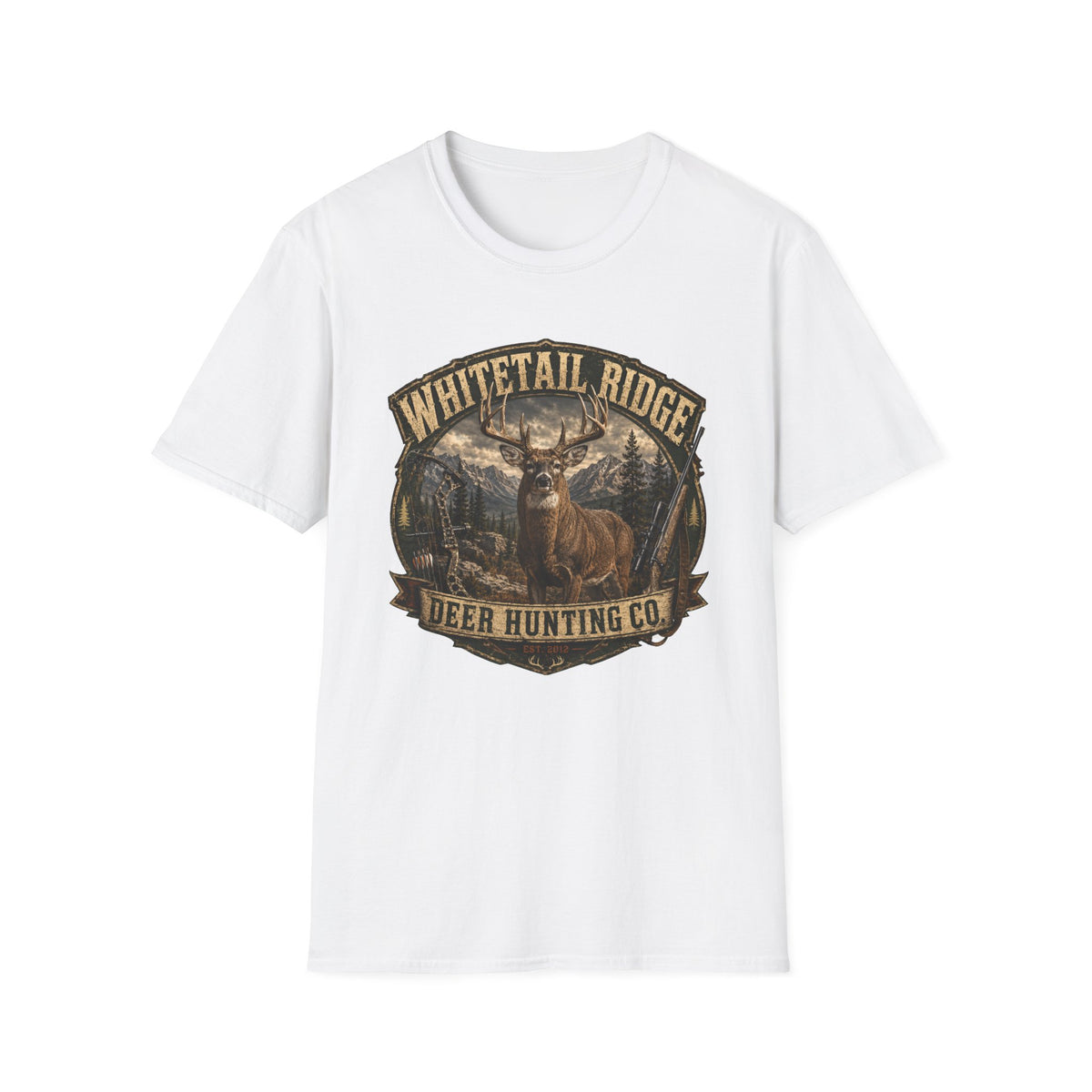 Whitetail Ridge Deer Hunting T-Shirt — Vintage Outdoor Hunting Tee
