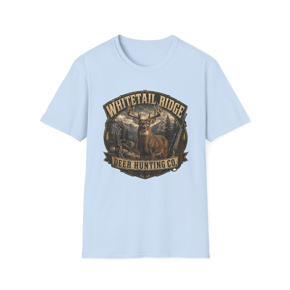 Whitetail Ridge Deer Hunting T-Shirt — Vintage Outdoor Hunting Tee