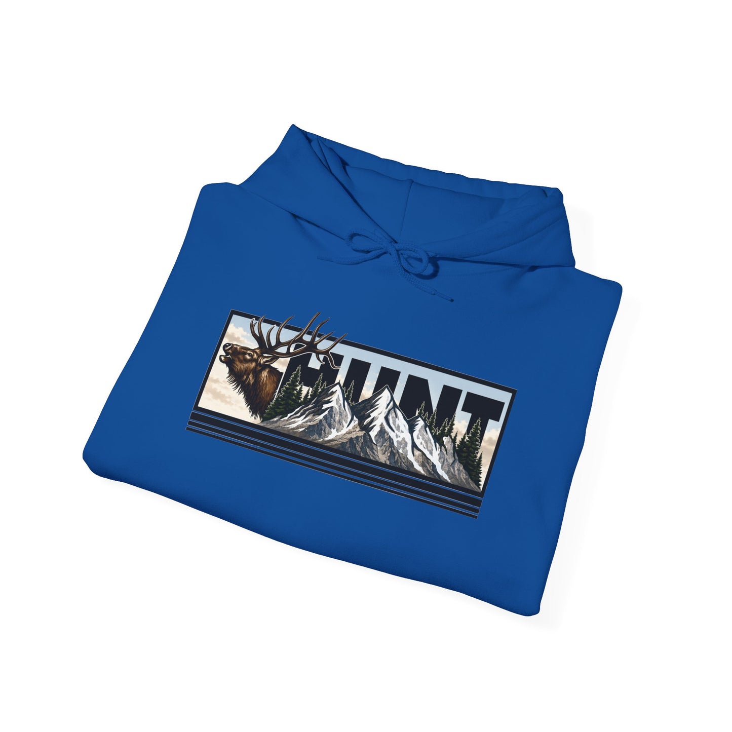 Hunt Elk Mountain Hoodie — Outdoor Hunting Graphic Sweatshirt
