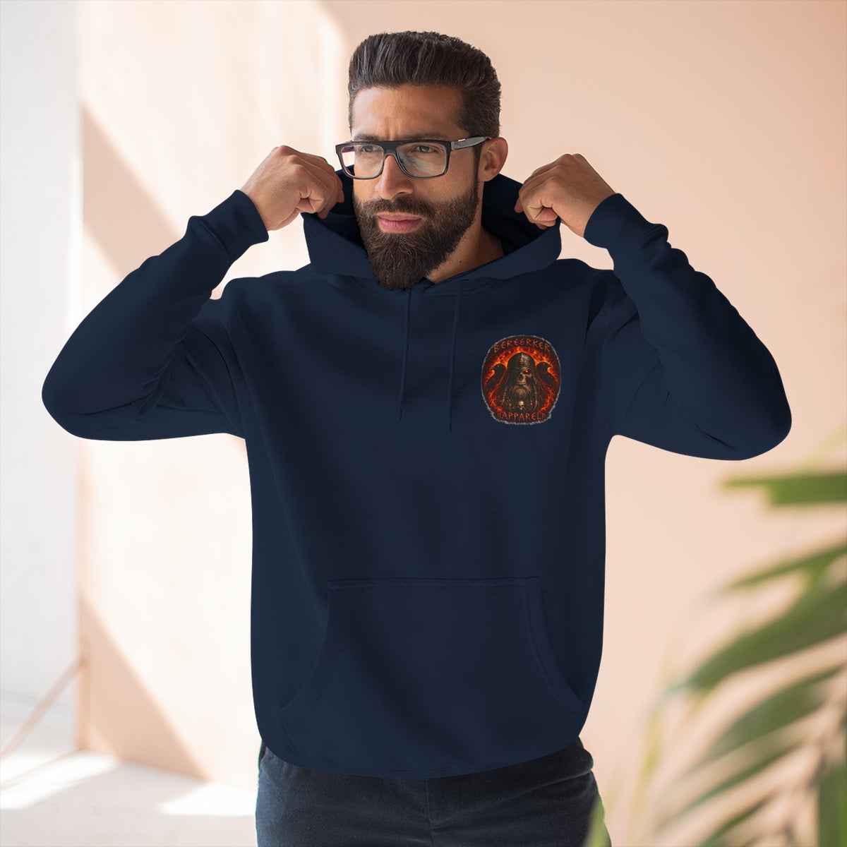 Train for Valhalla We Conquer Hoodie | Viking Warrior Strength Graphic