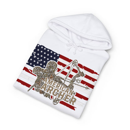 American Archer Hoodie — Patriotic Bow Hunting Sweatshirt
