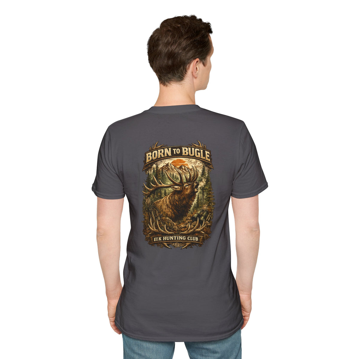 Born to bugle T-Shirt — Outdoor Hunting Graphic Tee