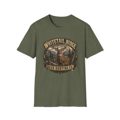 Whitetail Ridge Deer Hunting T-Shirt — Vintage Outdoor Hunting Tee