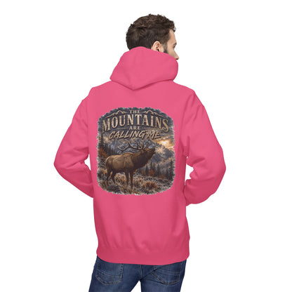 Mountain Calling Hoodie — 'Mountains Are Calling Me' Elk Graphic