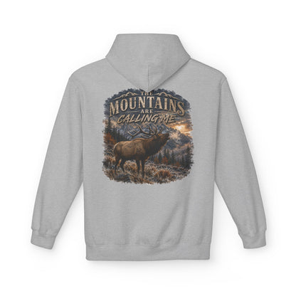 Mountain Calling Hoodie — 'Mountains Are Calling Me' Elk Graphic