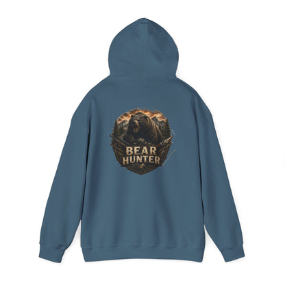 Bear Hunter Hoodie — Rustic Wildlife Hunting Graphic Sweatshirt