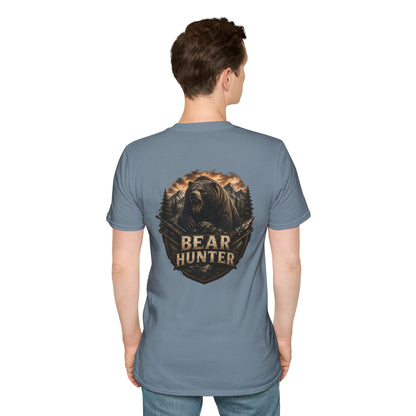 Bear hunter T‑Shirt — Retro Distressed Graphic Tee