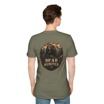 Bear hunter T‑Shirt — Retro Distressed Graphic Tee
