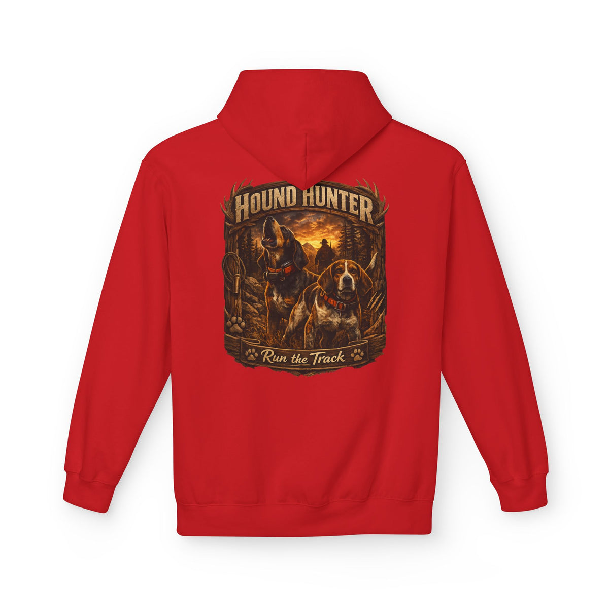 Hound Hunter Hoodie – Rustic Hunting Dog Graphic Sweatshirt