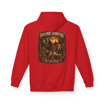 Hound Hunter Hoodie – Rustic Hunting Dog Graphic Sweatshirt