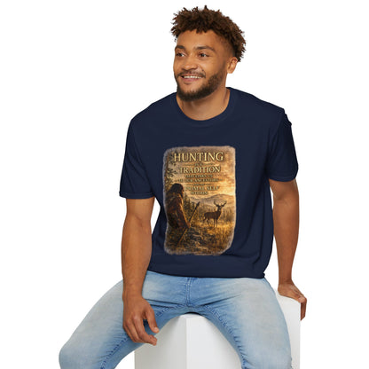 Hunting Tradition T-Shirt — "Hunting Is A Tradition" Wildlife Graphic Tee