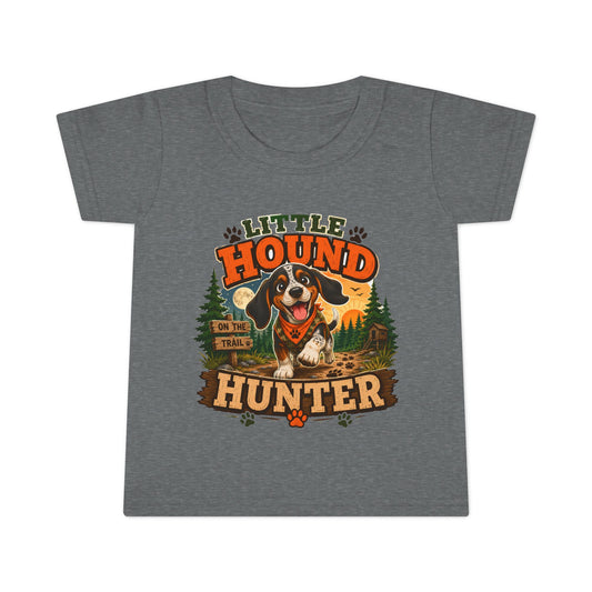 Little Hound Hunter Toddler T-Shirt – Cute Puppy Outdoor Adventure Tee