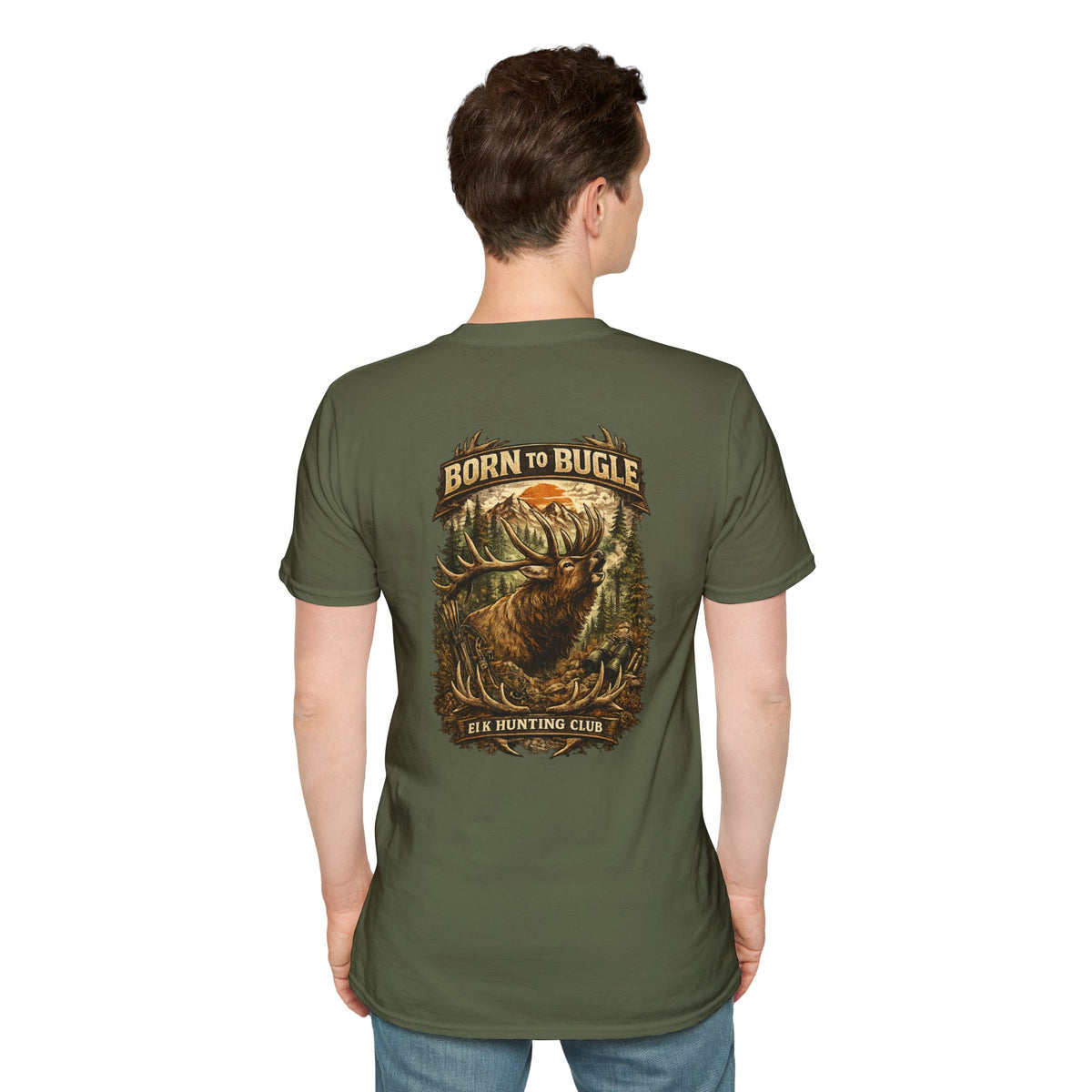 Born to bugle T-Shirt — Outdoor Hunting Graphic Tee