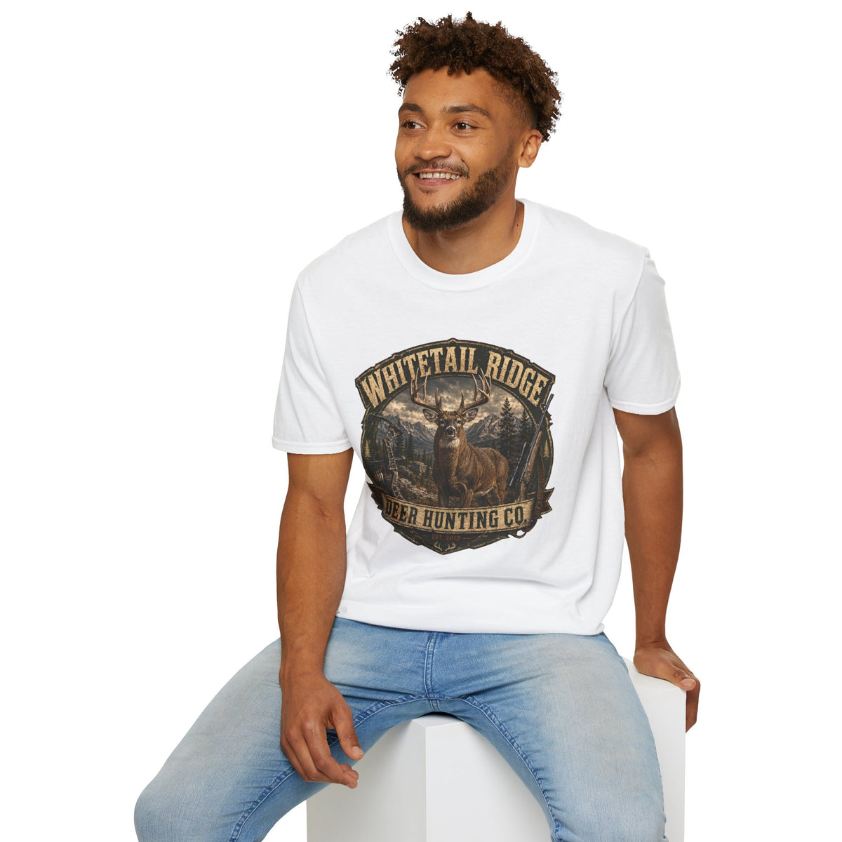 Whitetail Ridge Deer Hunting T-Shirt — Vintage Outdoor Hunting Tee