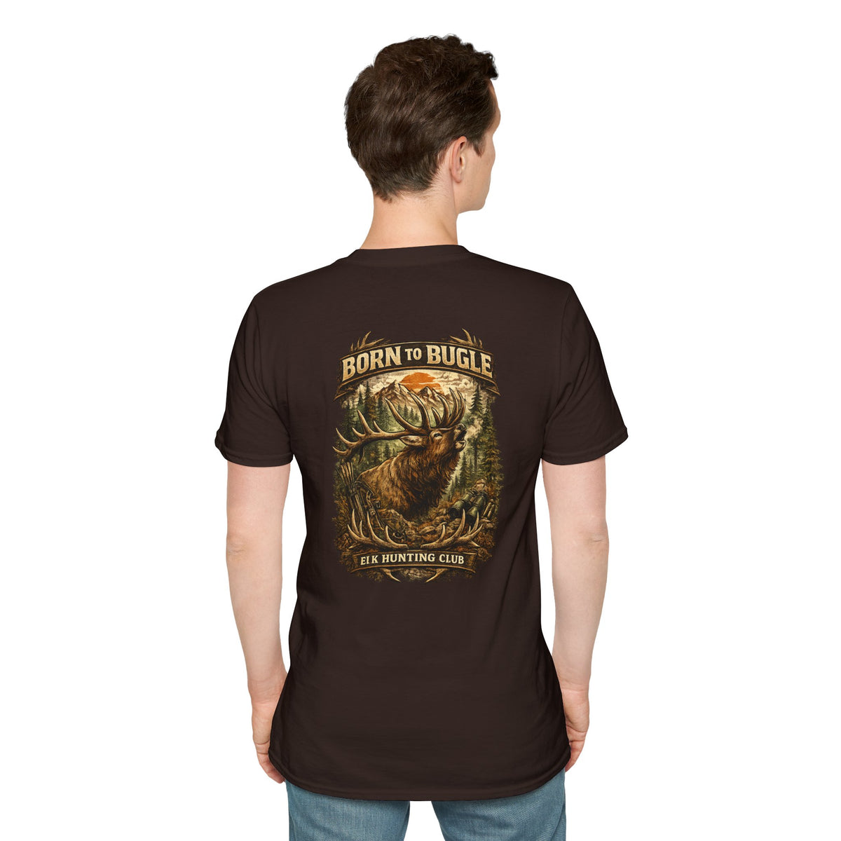 Born to bugle T-Shirt — Outdoor Hunting Graphic Tee